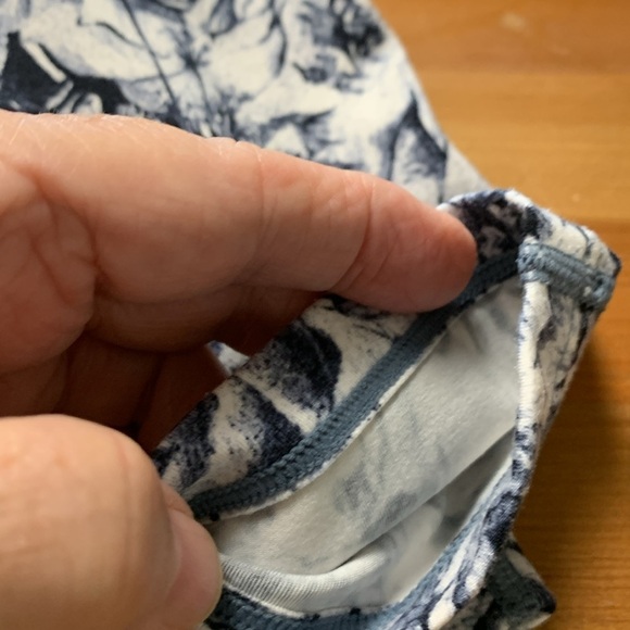 Marley Soft and Comfortable Yoga Pants Bluish Gray Floral - Picture 5 of 6